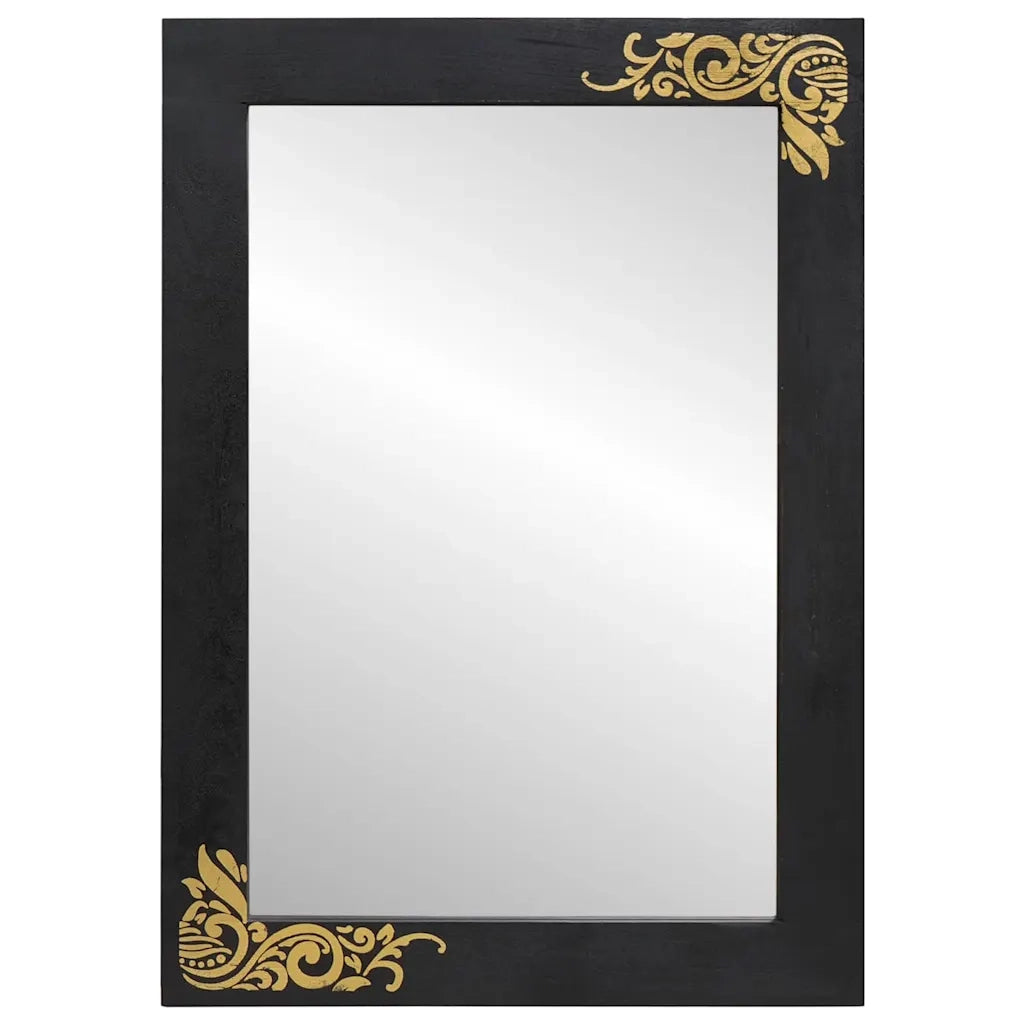 Specchio da bagno con specchio Nero e Argento 70 x 50 x 2,5 cm 4018839
