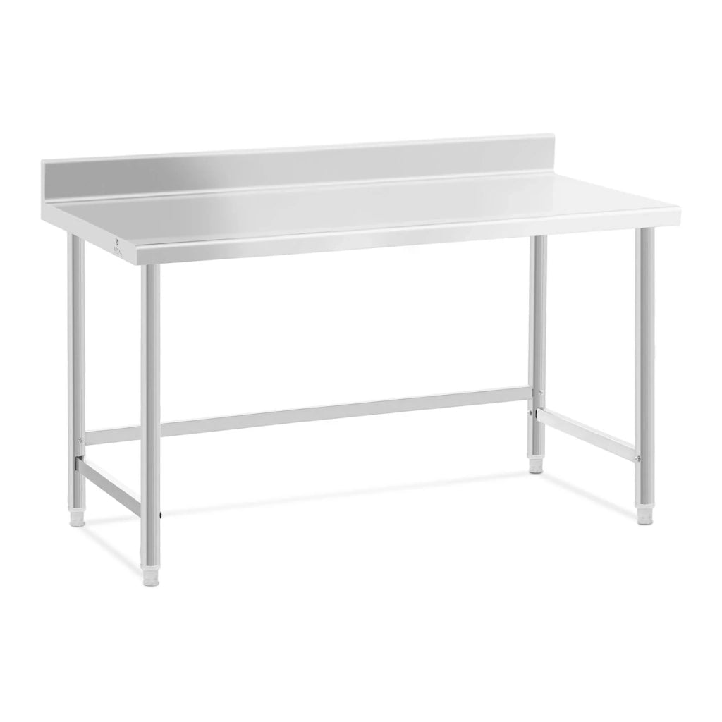 Tavolo da lavoro in acciaio inox piano di lavoro in acciaio inox piano di lavoro professionale tavolo da lavoro cucina alzatina a parete 150 x 70 cm 93 kg 14_0005130