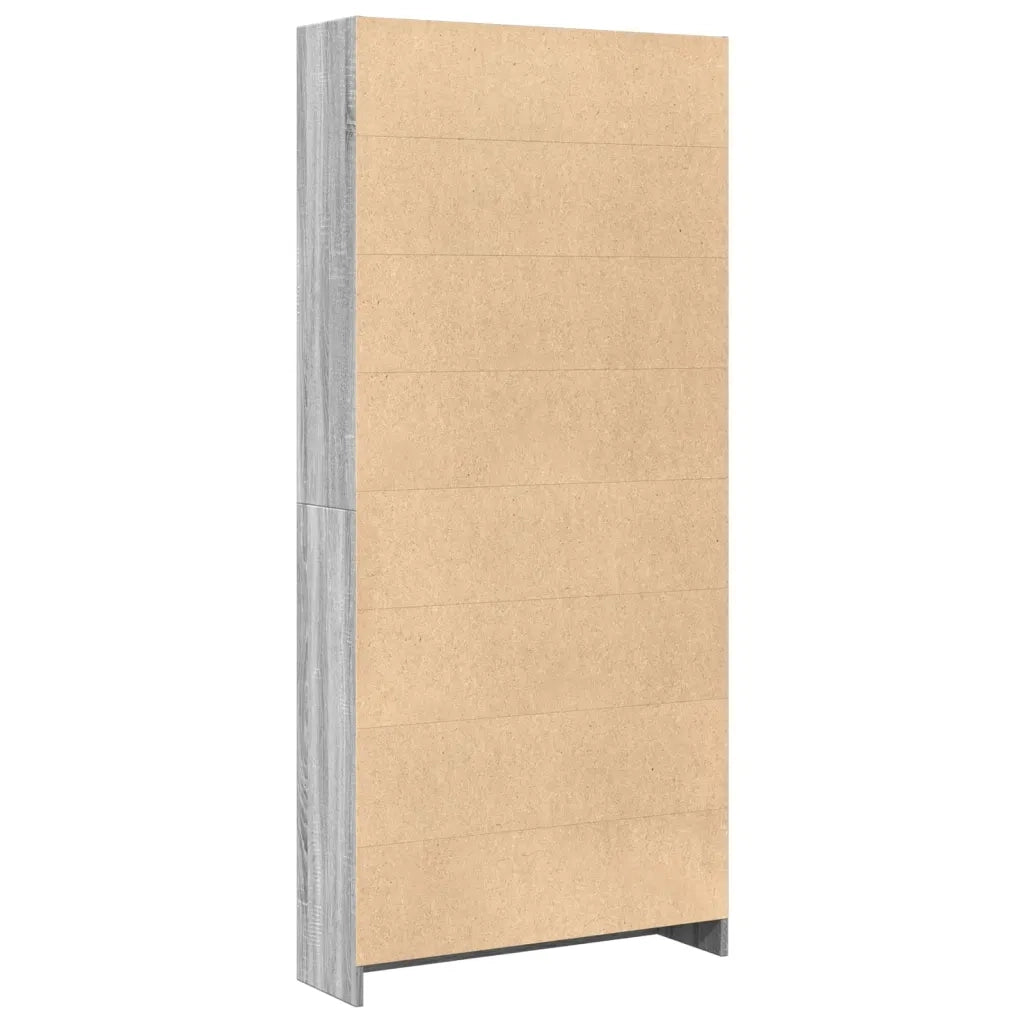 Libreria Grigio Sonoma 80x24x176 cm in Legno Multistrato 857858