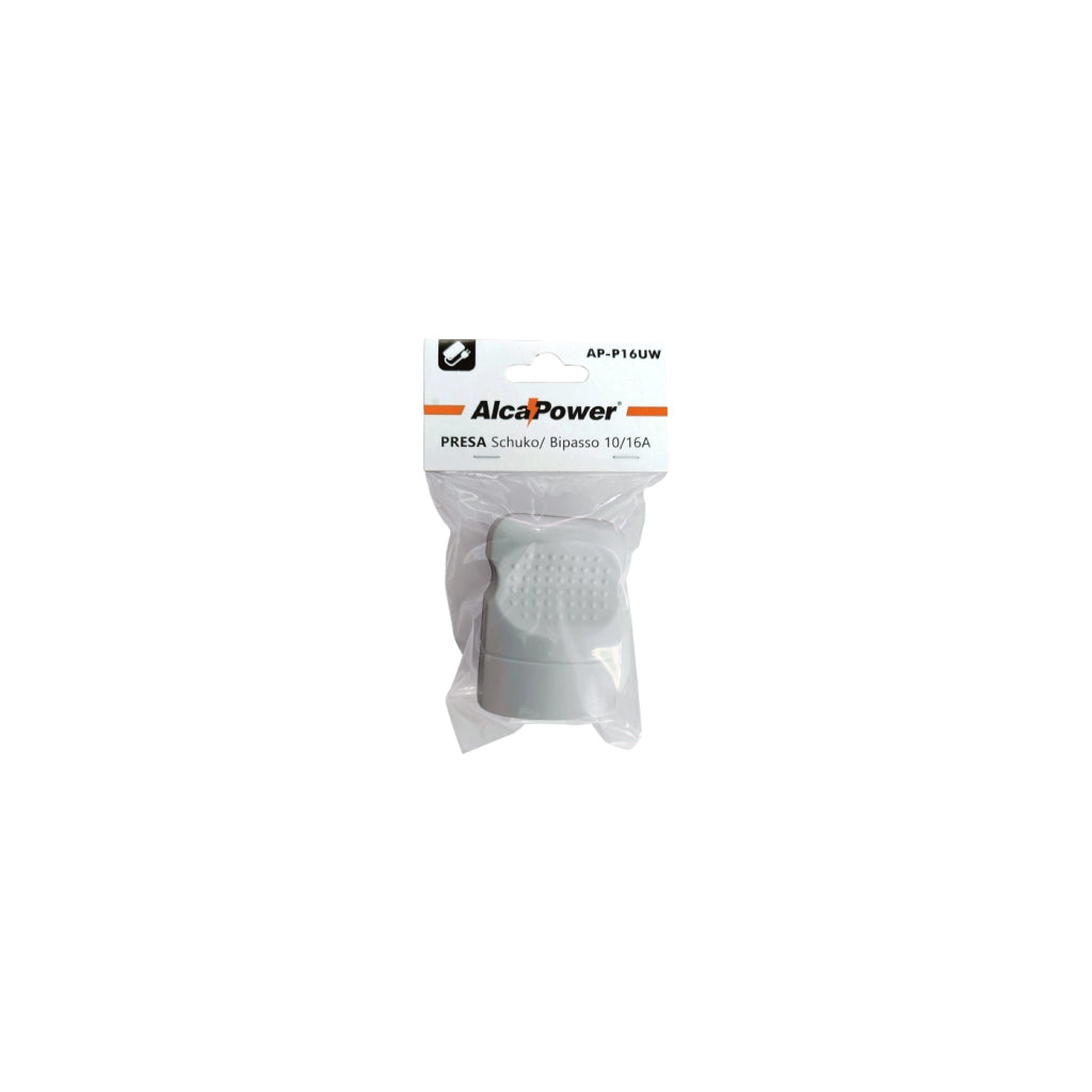 Alcapower Presa Elettrica Adattatore Bipasso e Schuko 16A 250V AC Potenza Massima 1500W Ideale per Connessioni Standard Domestiche e Ufficio