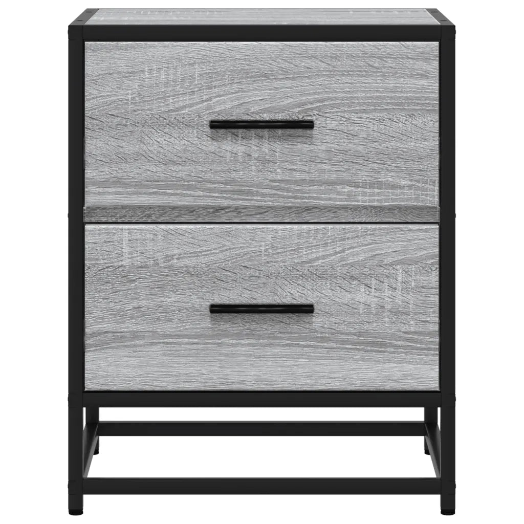 Comodini 2 pz Grigio Sonoma 40x31x50 cm in Truciolato 848681