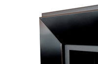 Camino a Bioetanolo da Parete/Incasso 120x49 cm Frame 1200 Nero con Vetro