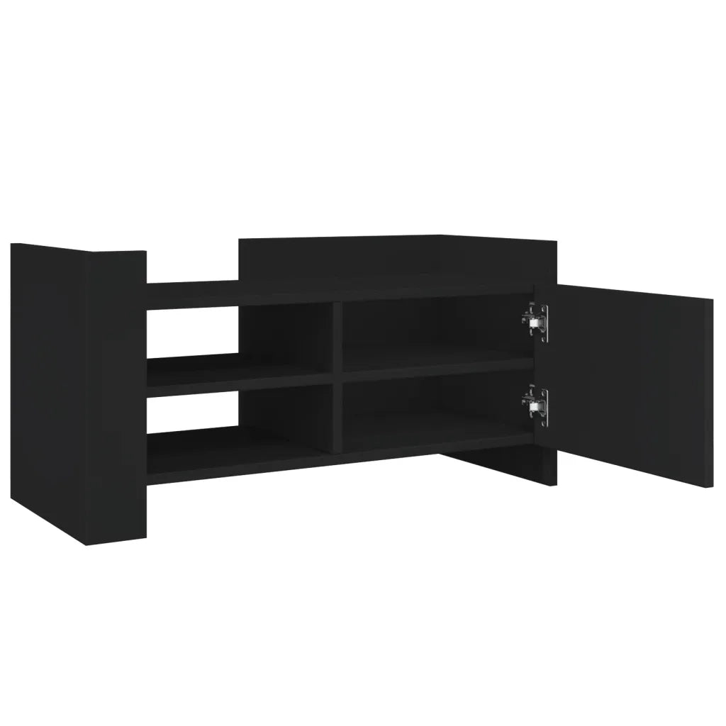 Mobile Porta TV Nero 80x35x40 cm in Legno Multistrato 848368
