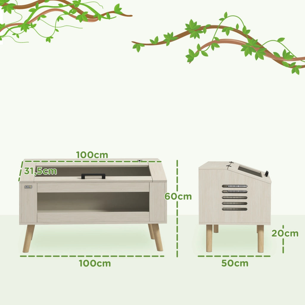 Terrarium per Rettili ¨C zephmum ¨C Vetro Temperato 100x50x60 cm
