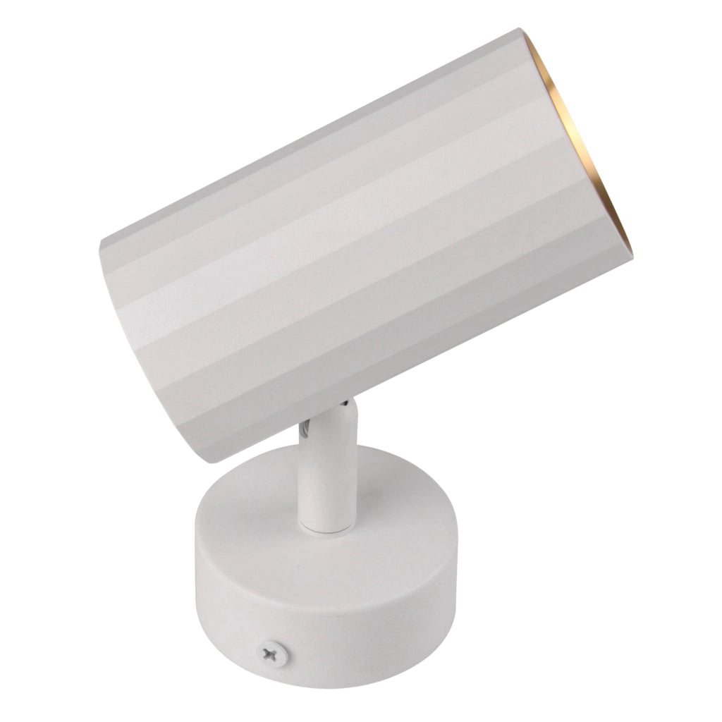 Plafoniera/Applique Polux NICEA bianco-oro GU10 1 luce