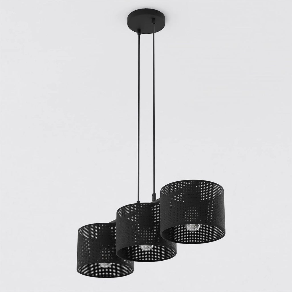 Lampada a sospensione LUX in acciaio nero opaco