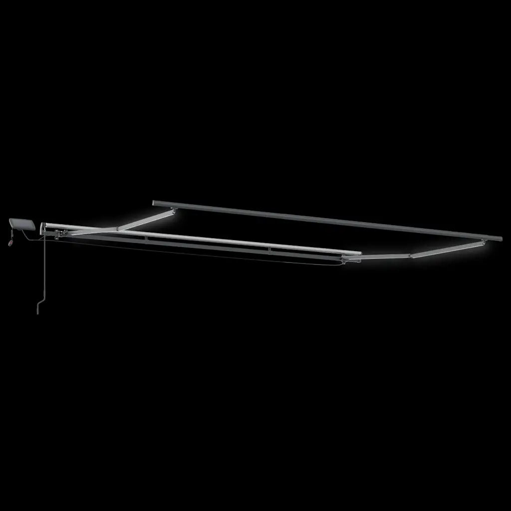 Tenda da Sole Retrattile Manuale con LED Bordò 600x300 cm 3310200