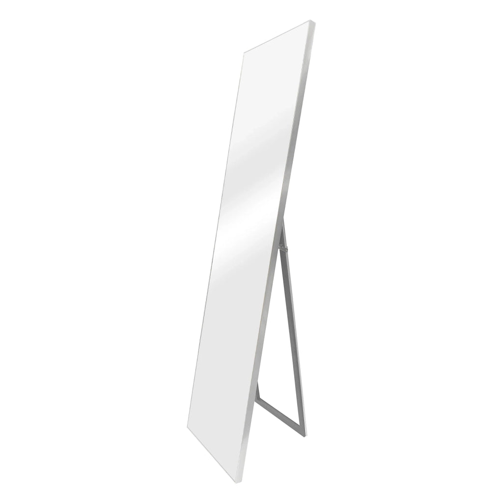 Specchio a cavalletto basculante a figura intera 150 x 35 cm argento 03_0007967