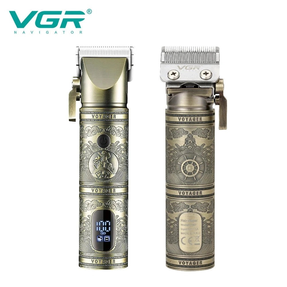 Trade Shop - Rasoio Professionale Tagliacapelli Display Led Senza Fili Ricaricabile Vgr V-697 -