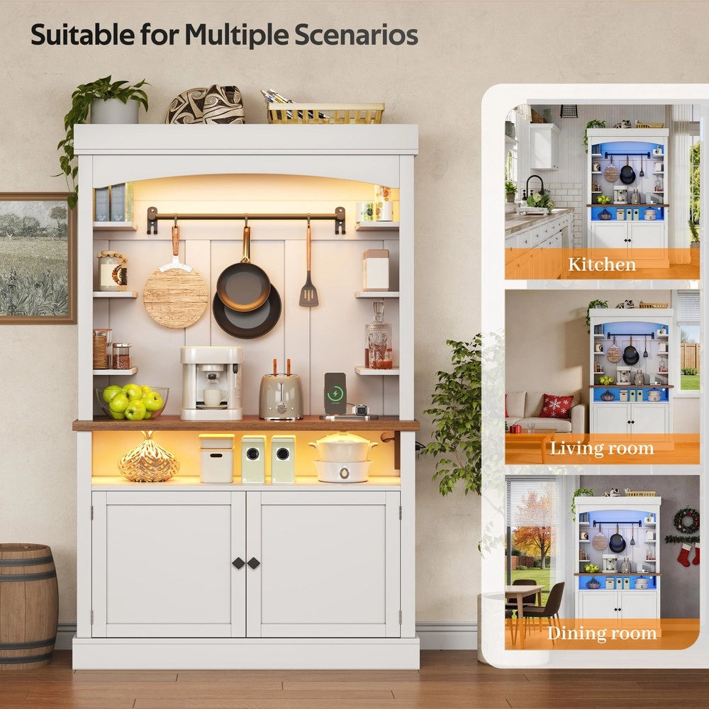 Mobile cucina multiuso con ante ¨C Minimal ¨C Bianco, 183cm, in legno