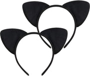 Set di 2 fasciature per capelli con orecchini per gatti per ragazze - Fasciature festive con copricapelli per capelli