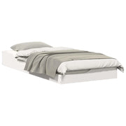 Letto singolo | Letto per adulti | Struttura del letto Bianco 90 x 200 cm Pino massello