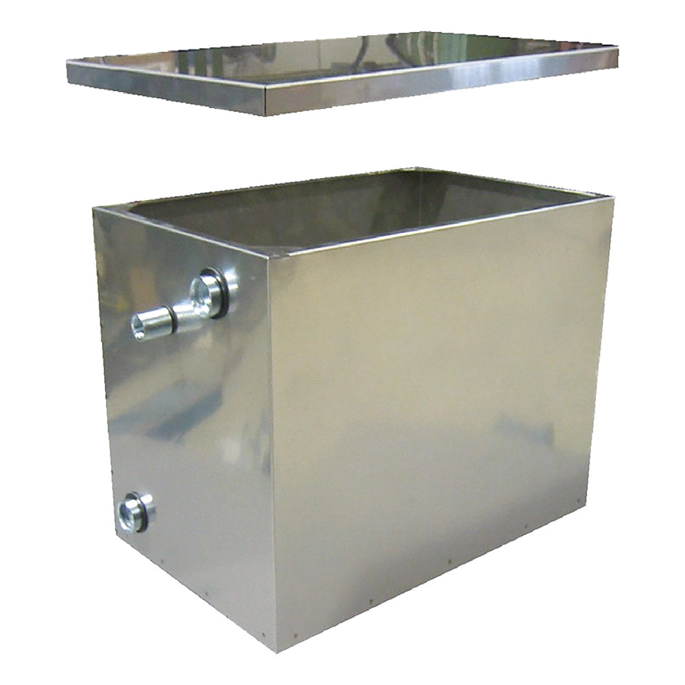 VASO DI ESPANSIONE IN ACCIAIO INOX Lt. 30 - cm. 41 x 26 x h.31  - BricoGo