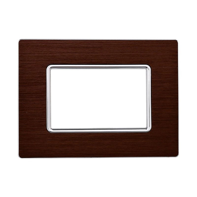 Placca In Alluminio Serie Solar 3P Colore Bronzo Compatibile Con Bticino Matix