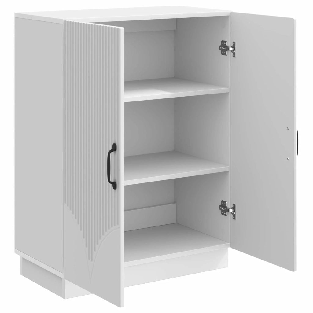 Credenza Bianco Lucido 66 x 34,5 x 87 cm Legno ingegnerizzato 895279