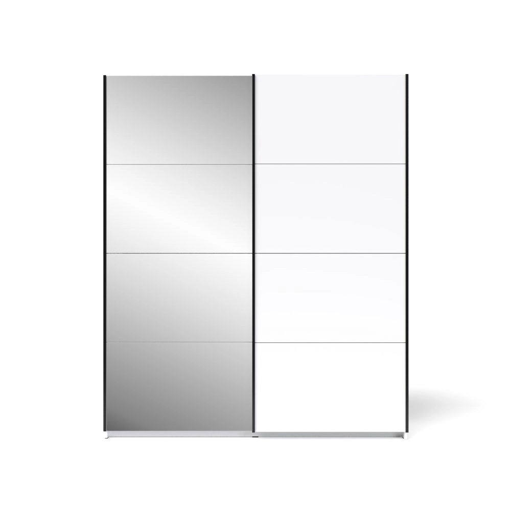 Armadio 2 ante scorrevoli bianco con specchio Zegna 170x59.2x205H