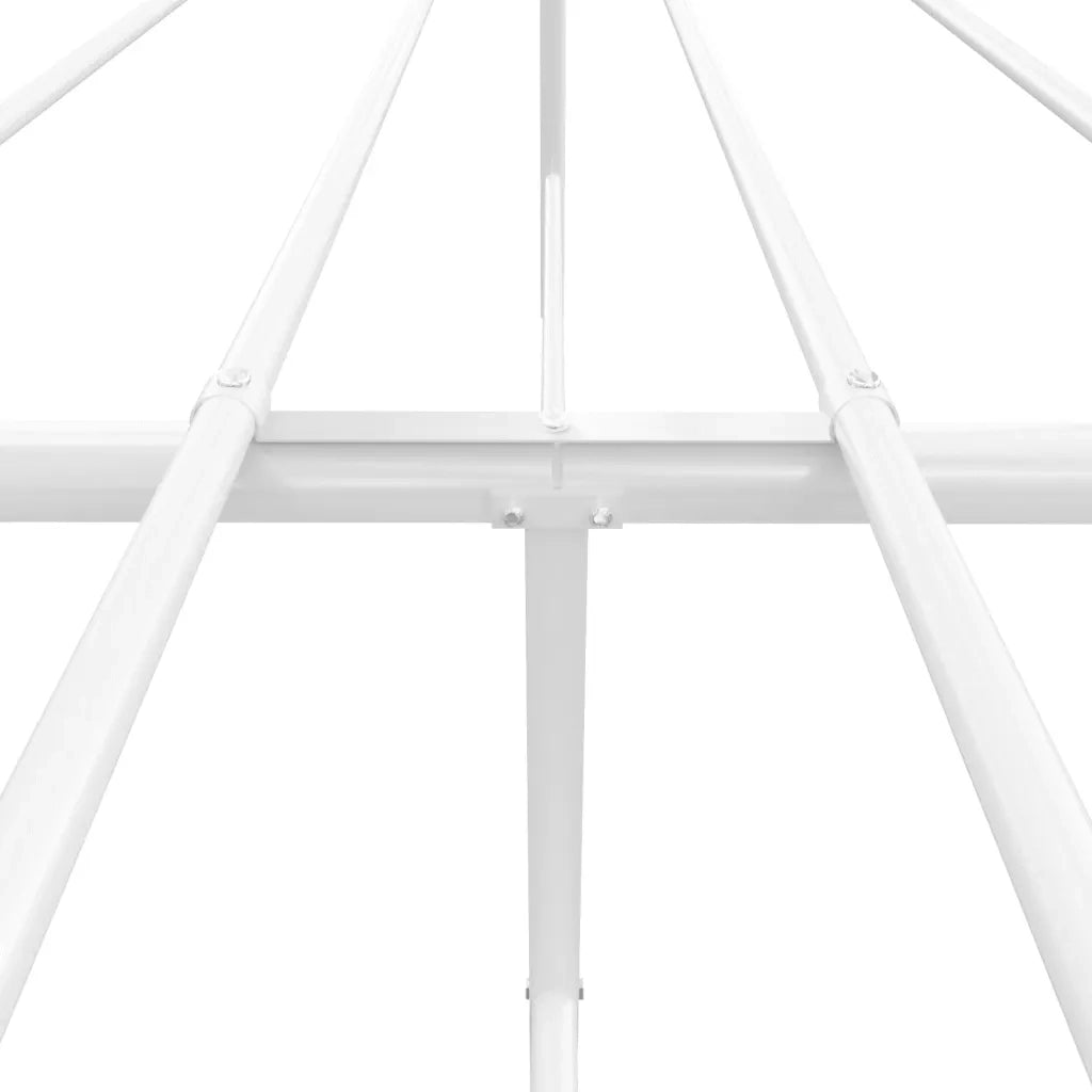 Giroletto con Testiera in Metallo Bianco 120x200 cm 350929