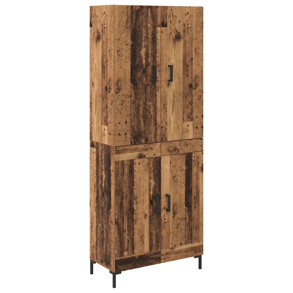 Credenza | Madia | Buffet da pranzo | Armadio da pranzo Legno vecchio 69,5 x 34 x 180 cm Legno multistrato