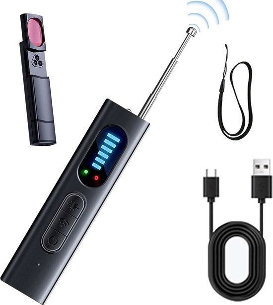 Detector di nascoste telecamere - trovare dispositivi di ascolto - Finder GPS - anti-spy detector - dispositivi di tracciamento e telecamere afluisterapparaten - dispositivi di telecamere wireless - apparecchiatura di rilevamento.