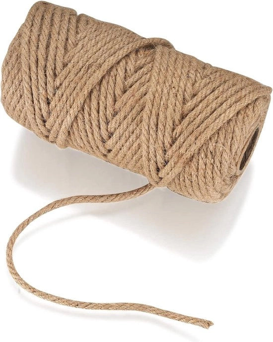 Ragno di Jute Naturale 6 mm x 50 m - Corda per Decorazione Artigianato Giardinaggio
