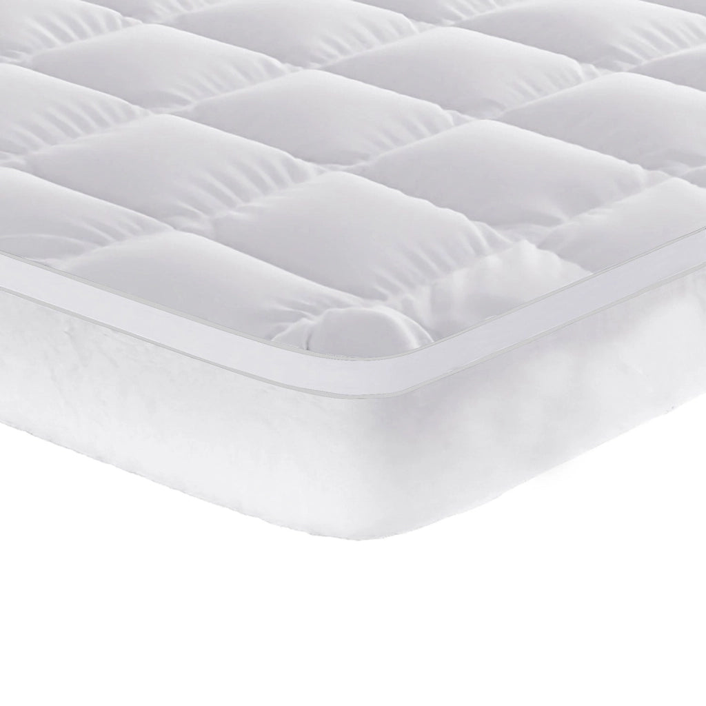 Topper Matrimoniale Trapuntato 800 gr/mq con Fascia Coprimaterasso Morfeo Bianco
