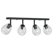 Faretto da soffitto moderno orientabile per interni atmosfera accogliente 73,5 x 13 x 26 cm vetro nero 02_0058436