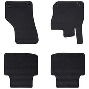 Tappetino per Auto 4 pcs Nero Gomma