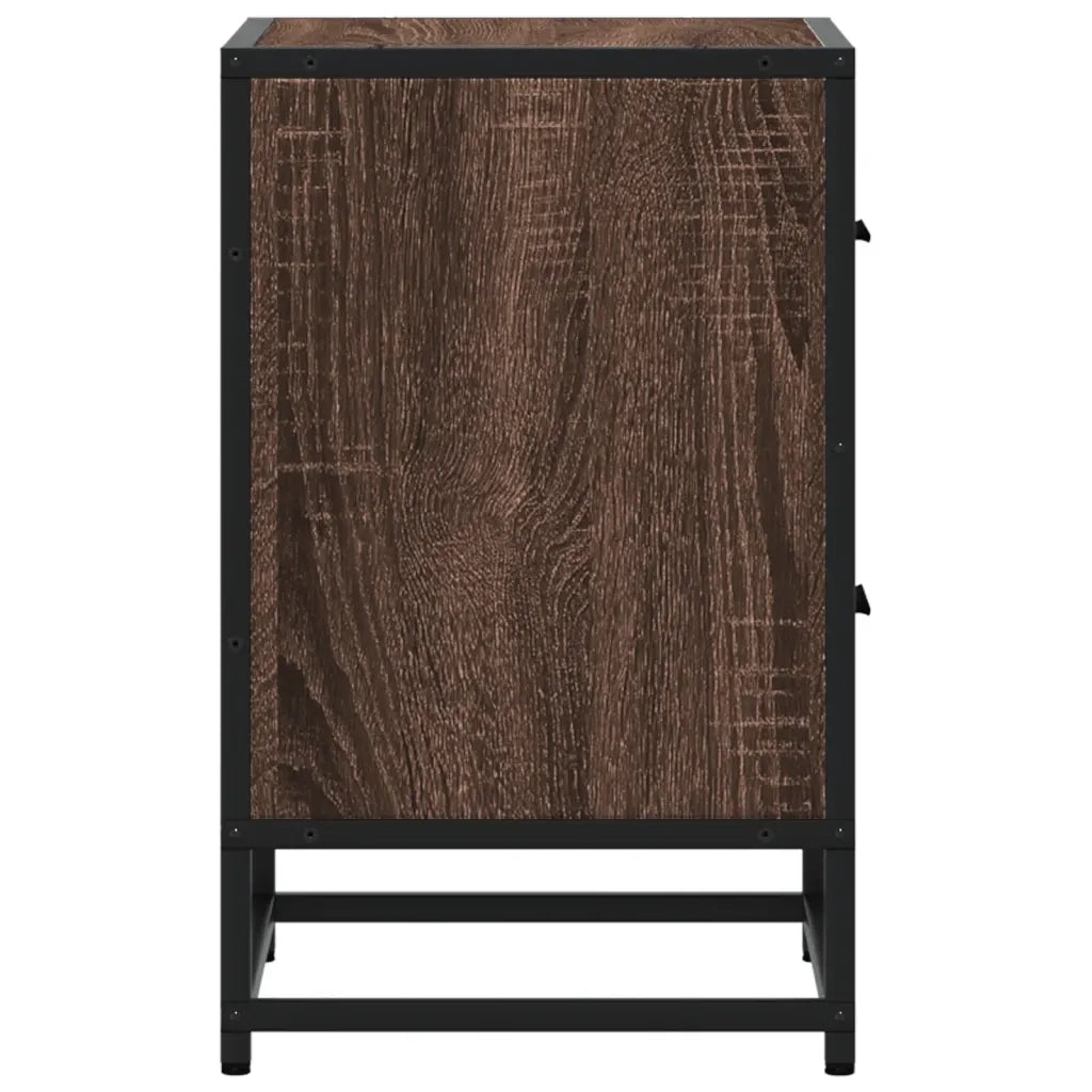 Comodini Rovere Marrone 2 pz-Set di 2 Tavolino da notte 40x31x50 cm in Truciolato 415084