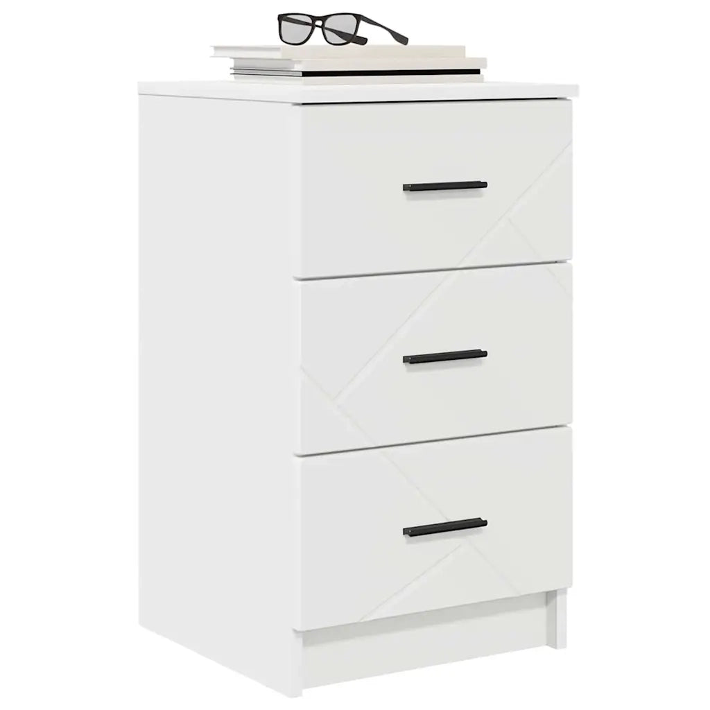 Comodino | Armadio da Notte | Mobiletto da notte Bianco 38 x 38 x 66 cm Legno multistrato