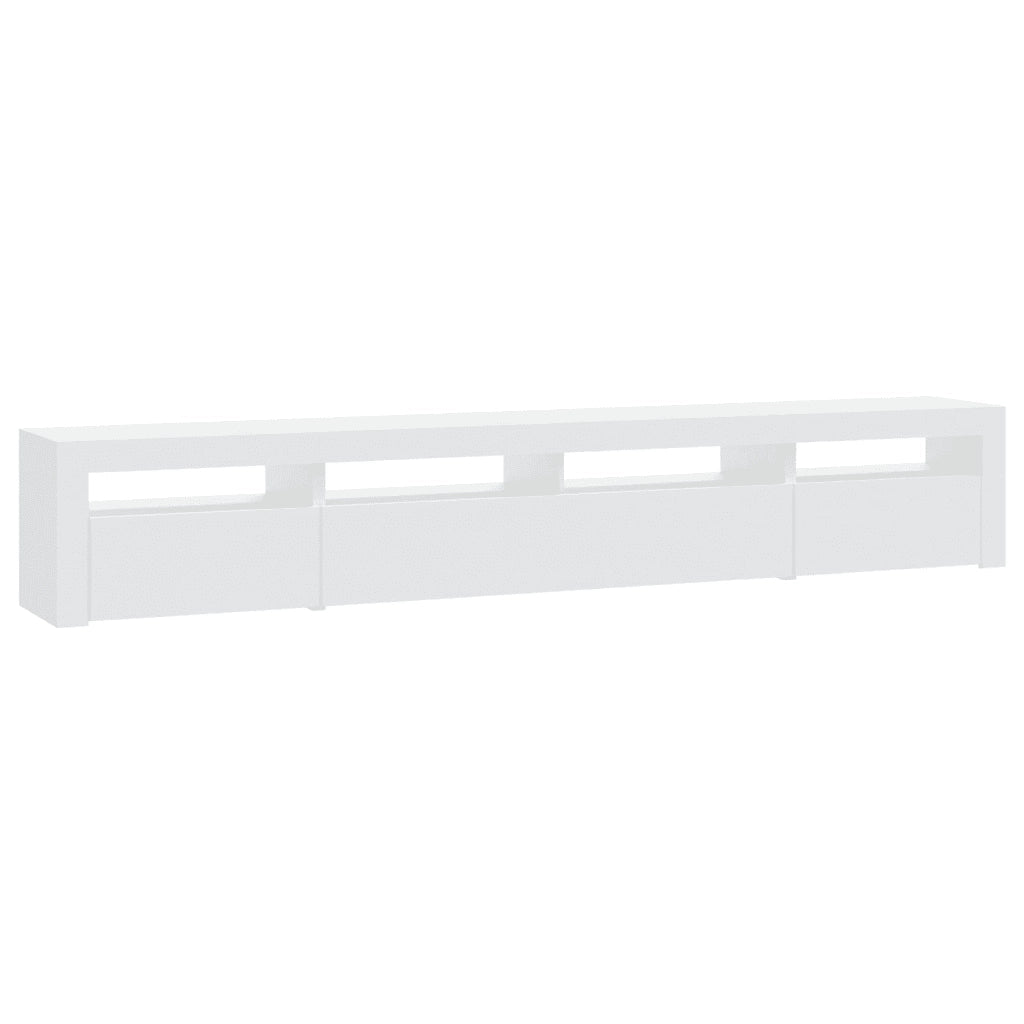 Mobile Porta TV con Luci LED Bianco 240x35x40 cm 3152722