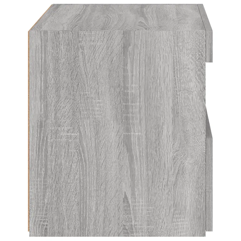 Set di 2 Comodini | Armadio da Notte | Mobiletto da notte con Luci LED Grigio Sonoma 50x40x45 cm