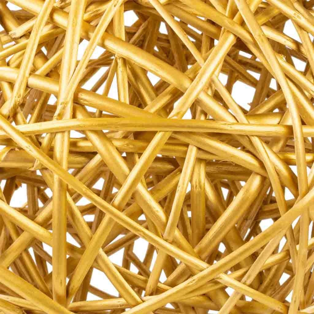 Bola de decoración de mimbre dorado d38 cm