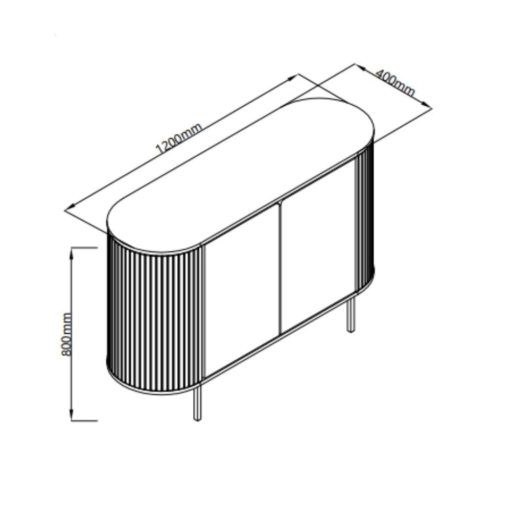 Madia Fabia01A colore rovere oak con top effetto travertino e laterali listellati 120 cm