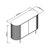 Madia Fabia01A colore rovere oak con top effetto travertino e laterali listellati 120 cm