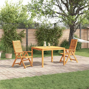 vidaXL Set da Pranzo per Giardino 3 pcs Marrone