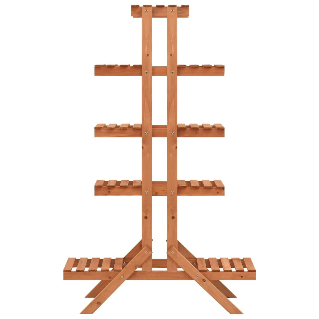 Portavasi mobiletto portafiori 83 x 25 x 132 cm legno massello di abete arancione 02_0045166
