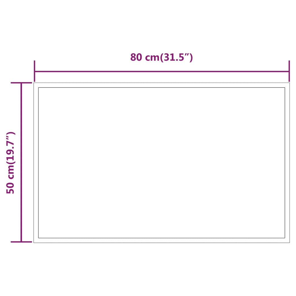 Specchio da Bagno con Luci LED 50x80 cm 3154080