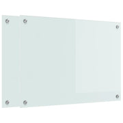 Set di 2 paraschizzi moderni per cucina 70 x 50 cm resistenti estetica minimalista vetro temperato bianco 02_0056283
