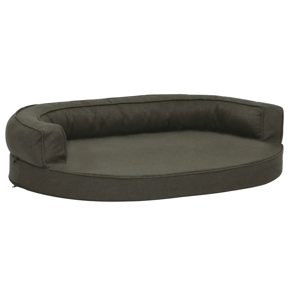 Materasso Ergonomico per Cani 75x53cm Effetto Lino Grigio Scuro 171290