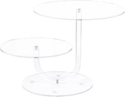Stand per torte trasparente - Display per cupcake in acril - 2 strati - Dessertiere per matrimoni e compleanni - Decorazione per feste di compleanno - 205 cm