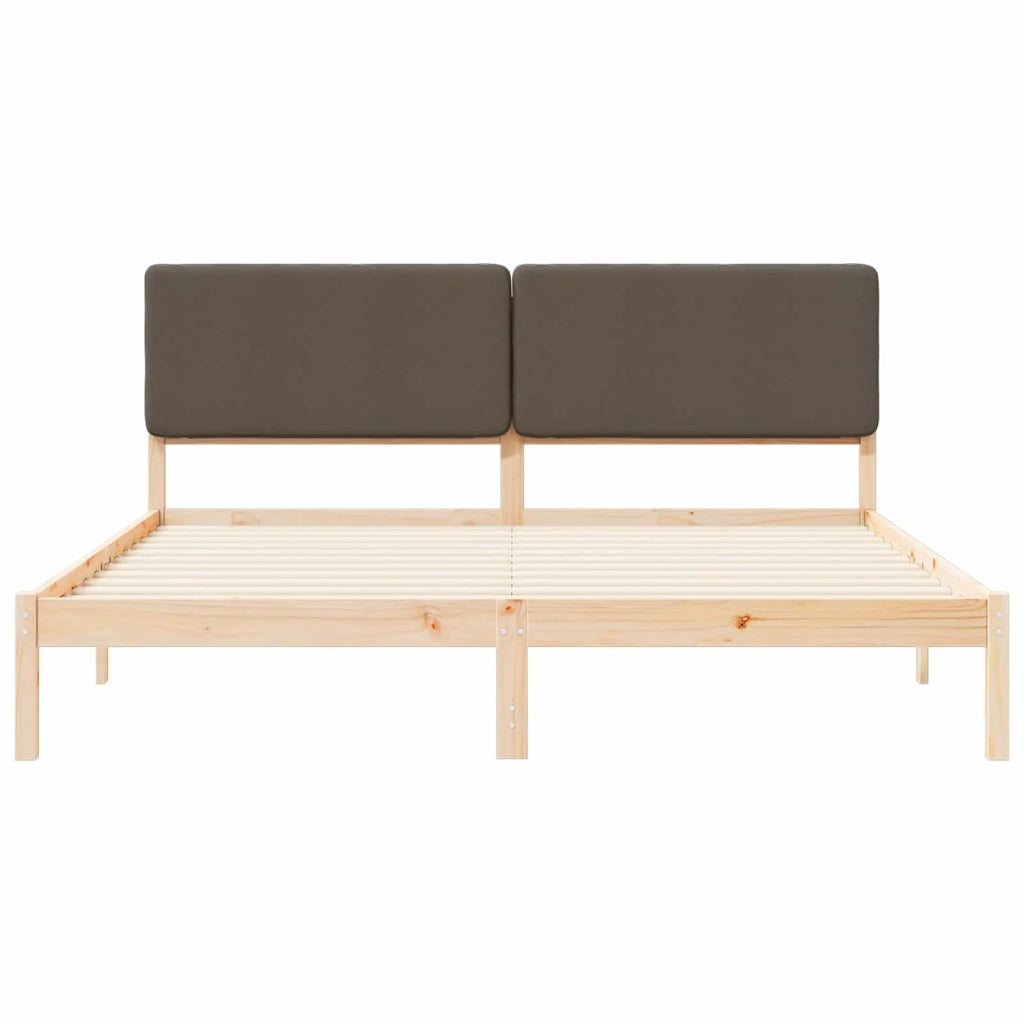 Letto con Testiera Rivestita Talpa 200 x 200 cm Pino massello 3405565
