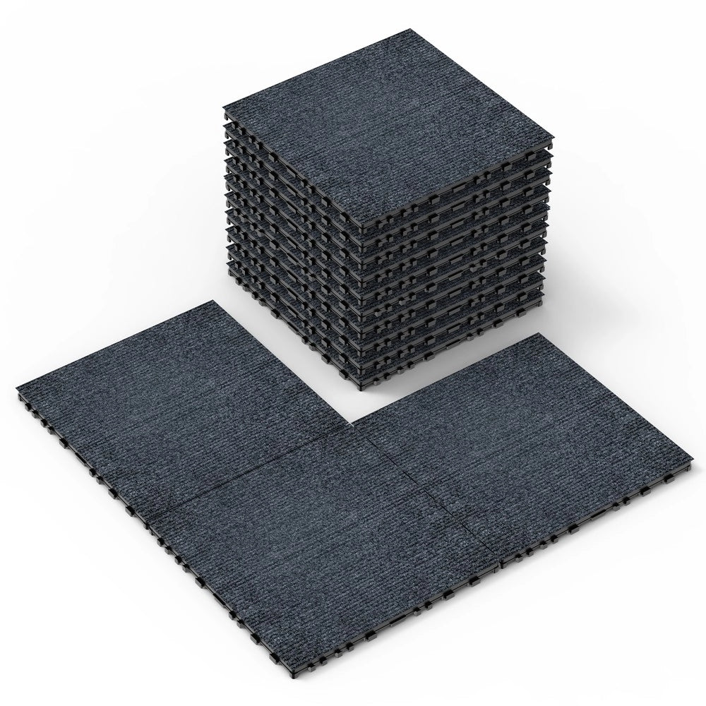 Piastrelle da Balcone Modulari Interlocking ¨C MINIMAL ¨C 30x30cm, Set 36 pcs, Polipropilene, Grigio
