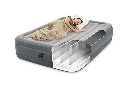 Intex 64126ND Materasso Dura-Beam Essential Rest Matrimoniale con Pompa Elettrica Incorporata 152x203x46 cm Single Matrimoniale Versione 2023