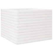 Fioriera rialzata per piante e fiori terrazza giardino 60 x 60 x 46 cm legno di pino massiccio bianco 02_0037713