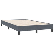 Letto matrimoniale | Letto per adulti | Giroletto senza Materasso Grigio Scuro 120x220 cm Velluto