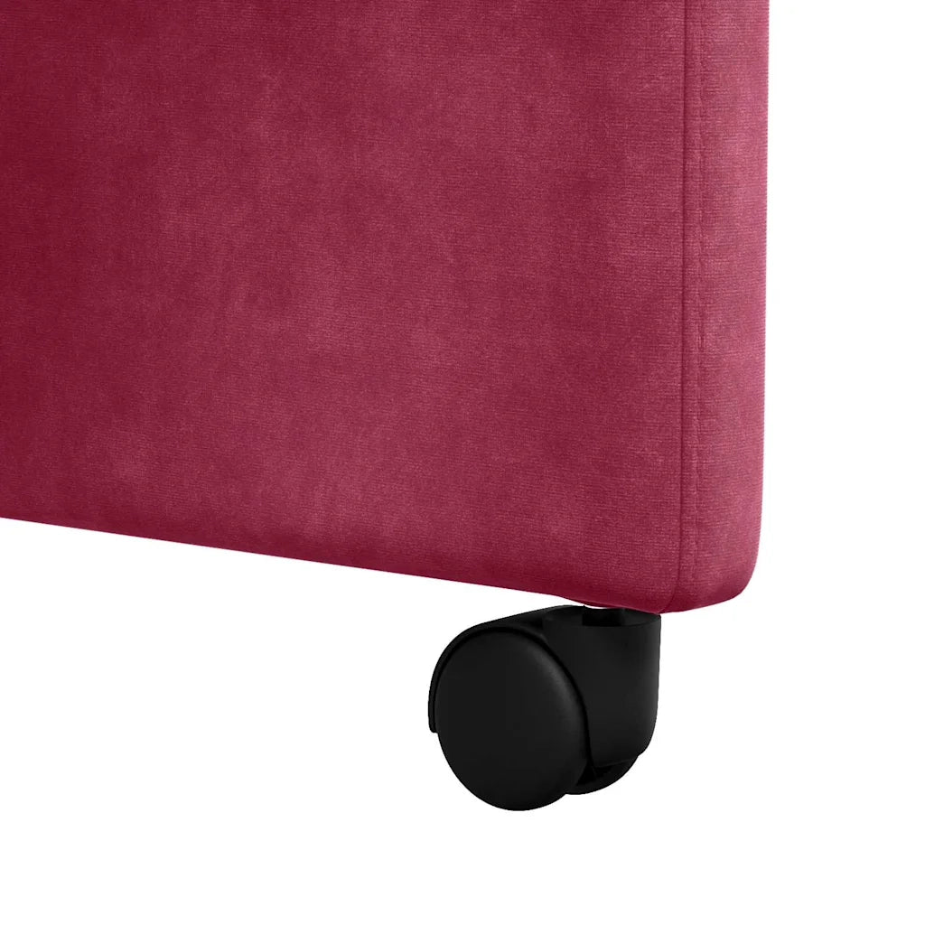 Sedie da Pranzo con Ruote 2 pcs Rosso vino 58 x 67 x 97 cm 42017870