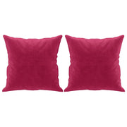 Cuscini Decorativi 2 pz Rosso Vino 40x40 cm in Velluto CFW1944732