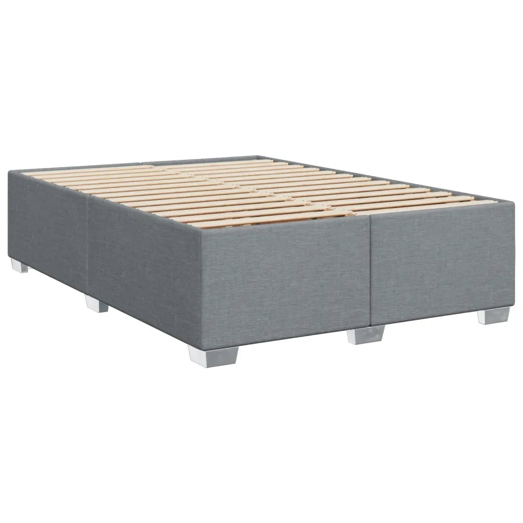 Giroletto a Molle con Materasso Grigio Chiaro 140x200cm Tessuto