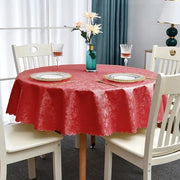 Tappeto per tavolo in PVC rossastro da tovaglia, tappeto per tavolo circolare, 160 cm, 350 g/m², tappeto per tavolo di alta qualità, impermeabile, resistente alle intemperie per esterno, per Natale, Capodanno, tavolo da giardino, tavolo da pranzo, esterno