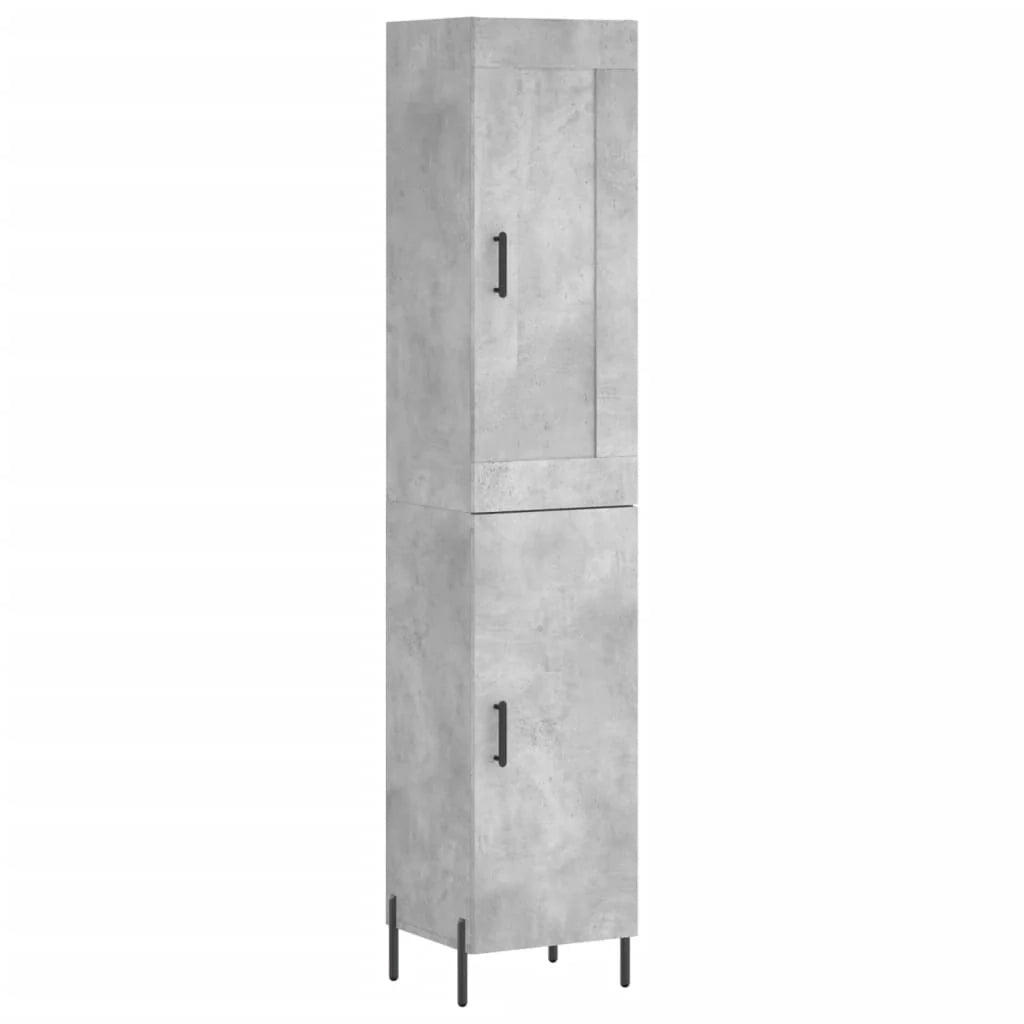 Buffet credenza cassettiera mobiletto mobile contenitore organizer cucina soggiorno salotto alto 34,5 x 34 x 180 cm legno ingegnerizzato grigio 02_0034388